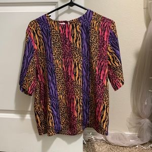 Cheetah/leopard print blouse
